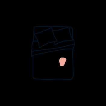 Bed with stain